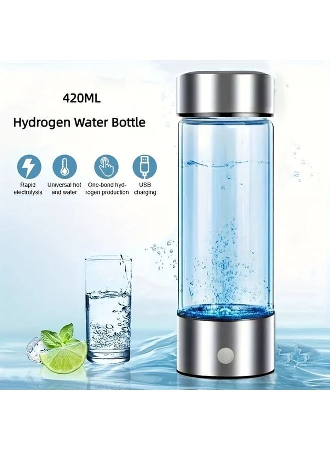 Enhanced Hydrogen Water Bottle With Silvery Vacuum Glass Cup Sleeve Gift Set - Image 4